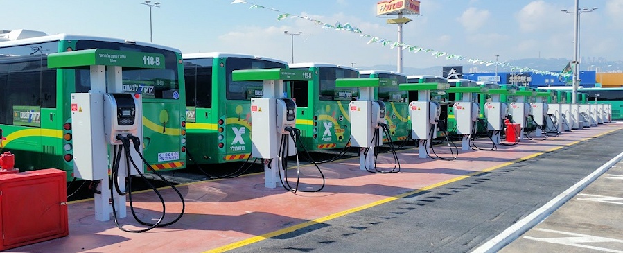 The charging stations in Kiryat