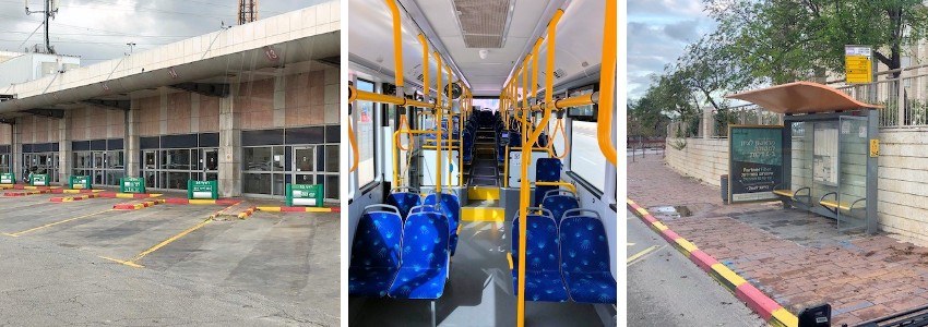 תחנה ריקה, אוטובוס ריק ורציפים ריקים בתחנה המרכזית