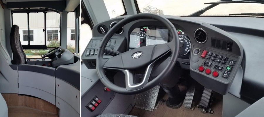 סביבת הנהג באוטובוס החשמלי של BYD